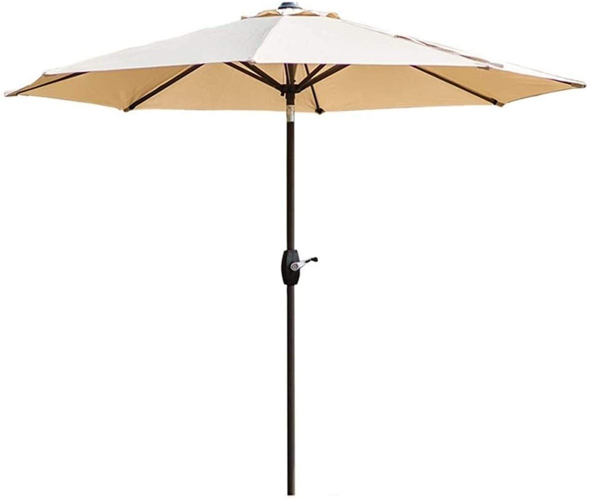SaryEdge Outdoor Garden Parasols 9Ft / 270Cm Patio Garden Table Umbrella W/Tilt Adjustment, Perfect For Outdoor, Beach Commercial Event Market, Camping, Swimming Po,Beige-A