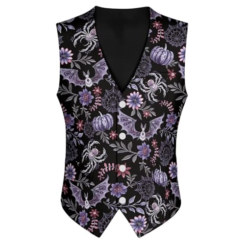 Men's Casual Business Vests with 3 Pockets Slim Fit Button Waistcoat Vest