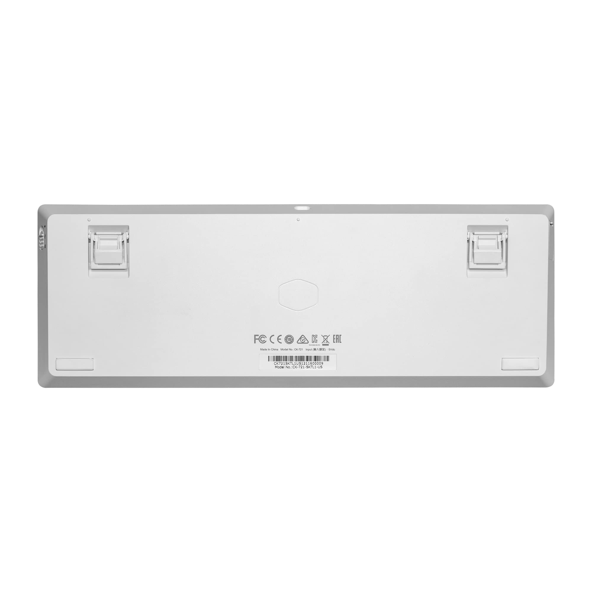 Cooler Master SK652 Teclado mecánico Completo para Juegos de Perfil bajo, interruptores Azules Clic, RGB Personalizable, diseño ergonómico, conectividad USB-C, Mac/Windows, QWERTY (SK-652-SKTL1-US)