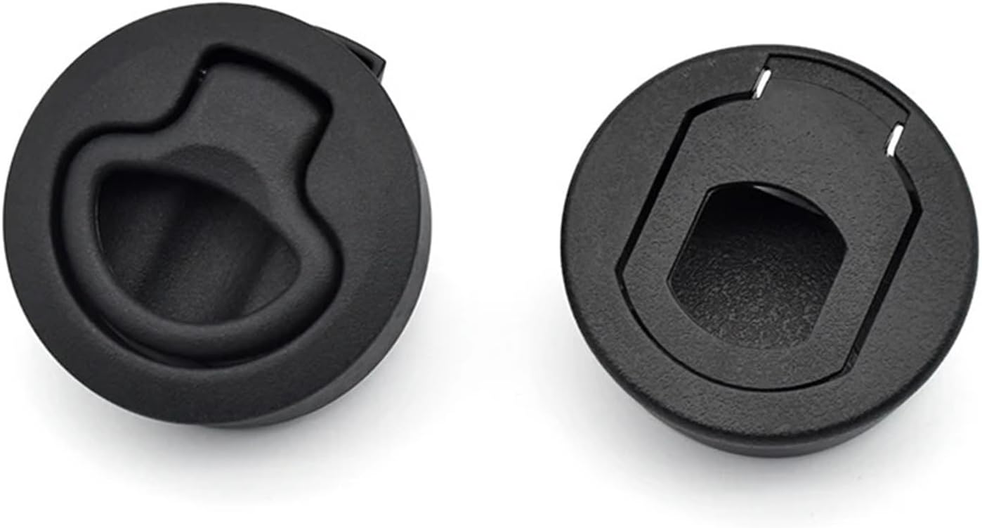 XK246-81 Unlock Plastic Black Circular Pull Ring Lock 1Pcs(XK246-81)