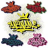 Custom Graffiti Name Decal Sticker Personalized Graffiti Name Decal Graphics Waterproof Vinyl Sticker for Laptop, Water Bottles, Phone, Kindle Decor Decal Gifts for Him Boys Adults Kids