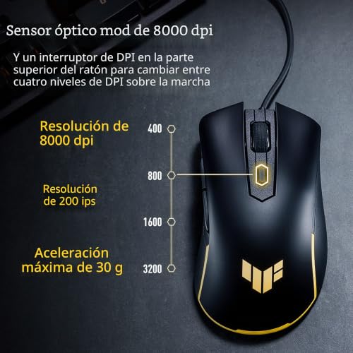 Miniatura 5 de ASUS TUF Gaming M3 Gen II - Ratón Gaming con Cable - Negro
