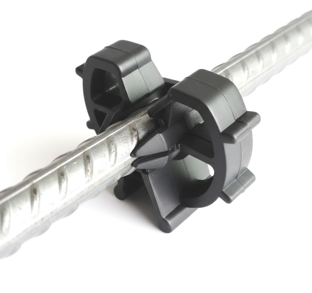 C Abstandshalter 15 mm | Abstandhalter für Beton & Bewehrung | Abstandhalter Senkrechte | Bewehrung Sternchenabstandhalter | Bewehrung Keilen für betonstahl Distanzhalter (100)