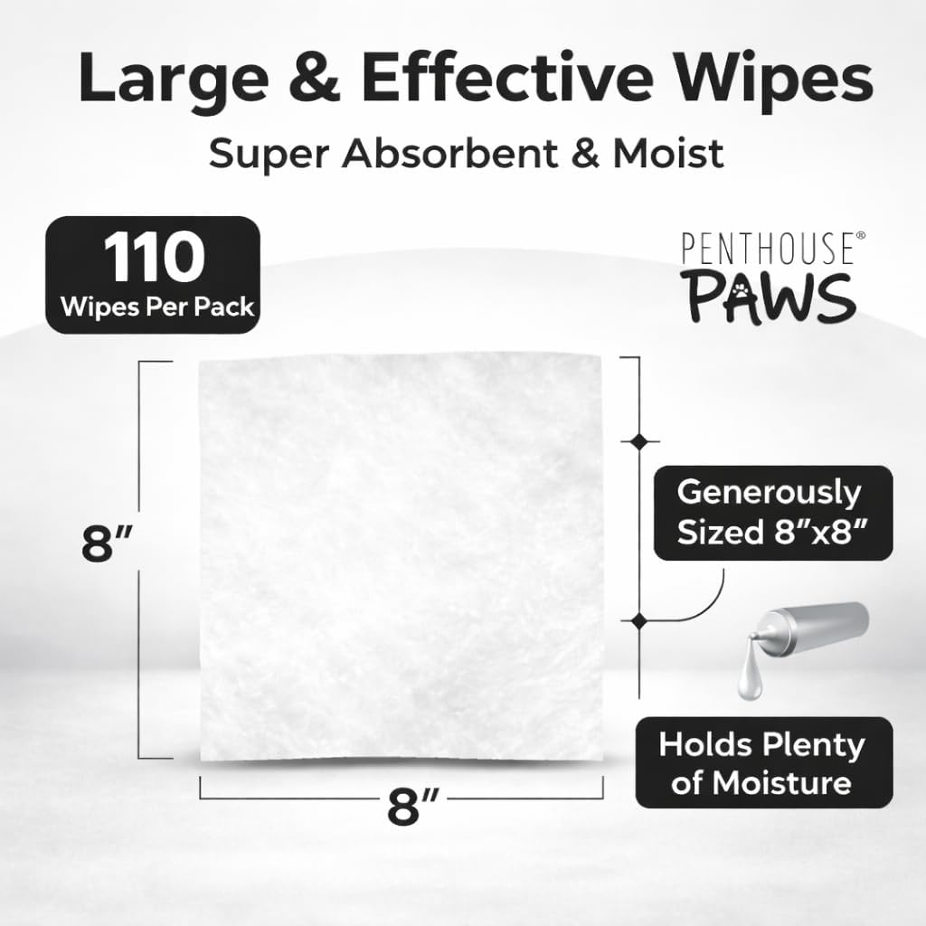 PENTHOUSE PAWS Complete Pet Grooming Wipes Kit – Teeth, Eyes, Ears & Body Cleaning Set for Dogs & Cats