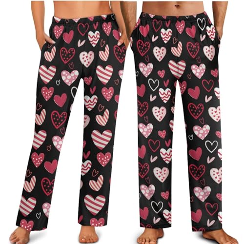 Couple Matching Pajama Bottoms Soft Bottoms Lounge Pants Casual Sweat Palazzo Pants