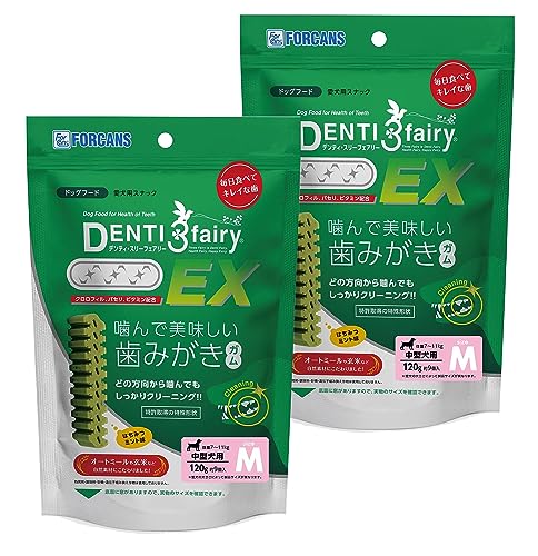 フォーキャンス デンティスリーフェアリーEX M 中型犬用 9個入 × 2袋&CTM限定おまけつき