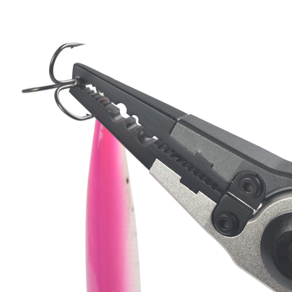 BEPM Angelzange Angelnzange Angeln Zubehör Design Selbsthemmend Alumimum Multifunktions-Angelzange Lure Fishing Tool Angelgerät-Rot