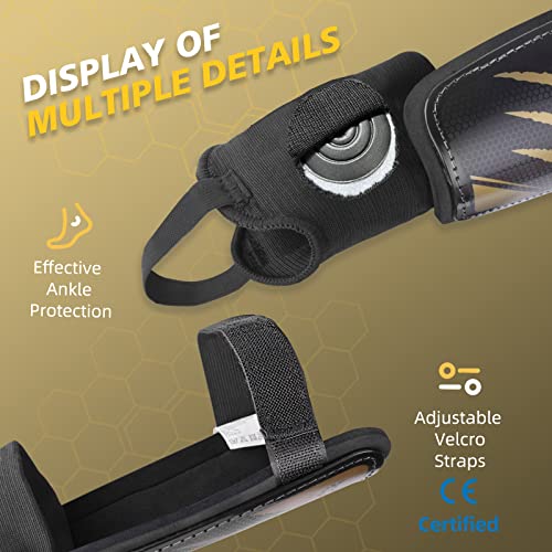 WVVOU Shin Pads Kids, Football Shin Guards for Boys and Girls, Shin Guards Football Men with Double Adjustable Straps, Super Impact Resistance, Lightweight, CE Certified - Image 4