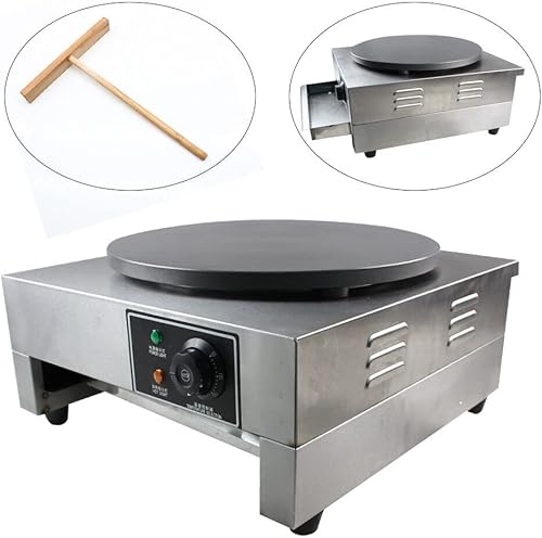 Miniatura 7 de Máquina eléctrica de crepé, máquina eléctrica antiadherente para hacer crepes y panqueques, temperatura ajustable, máquina de panqueques para el