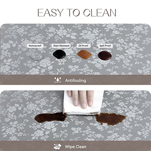 Image of Romanstile Waterproof Vinyl Tablecloth Rectangle, 54 x 78 Inch, Rose Grey | Flannel Backing Wipeable Table Cloth, Heavy Duty Plastic PU Table Cover for Kitchen Dining, Indoor & Outdoor Use