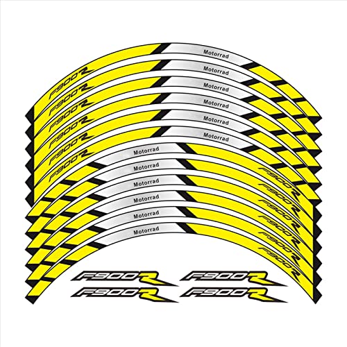 12 Stück Motorrad-Felgen-Aufkleber Für BMW F900R F900 R Stripe Moto Reflektierender Dekorativer Schutz Felgen-Reifen-Aufkleber