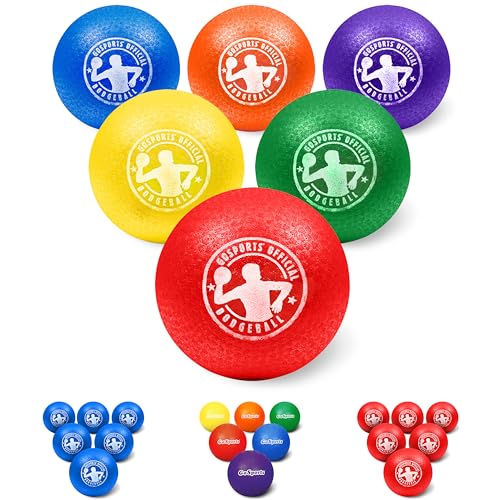 GoSports 7" Inflatable No Sting Dodgeball 6 Pack Includes Ball Pump & Mesh Bag