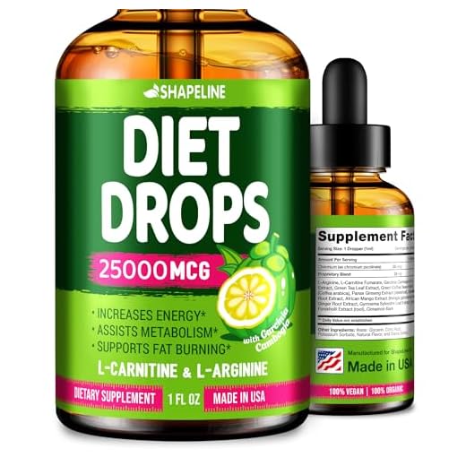 Weight Loss Drops - Appetite Suppressant for Women & Men - Made in The USA - Natural Metabolism Booster - Fast Weight Loss - Diet Drops with Garcinia Cambogia, L-Arginine & L-Glutamine 1 Fl oz