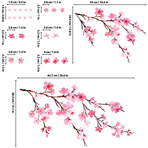 DECOWALL-DS12-2003P1903-Watercolor-Cherry-Blossoms-Kids-Wall-Stickers-Wall-Decals-Peel-and-Stick-Removable-Wall-Stickers-for-Kids-Nursery-Bedroom-Living-Room-dcor