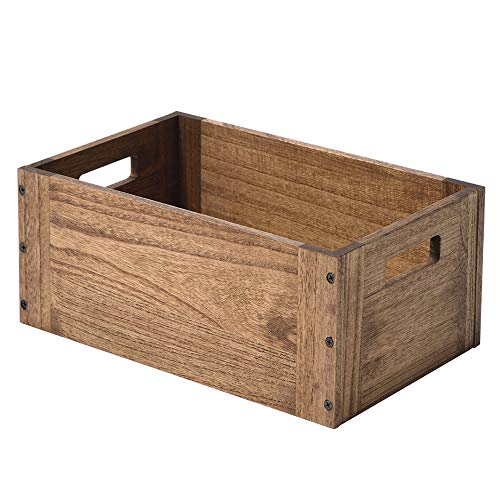 KIRIGEN 収納 ボックス 木製 収納ケース おしゃれ カラーボックス キューブ ボックス ワイン 木箱 本箱 総桐 組み立て簡単 取説付き ブラウン TQ-C15-DBR