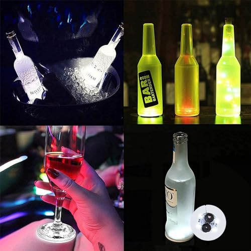 Led Coaster, 30 Pack Led Coaster Lights for Bottles,Light Up Coasters Led Bottle Lights for Liquor Bottles,Drinks,Club,Party,Wedding,Bar Decor(White)