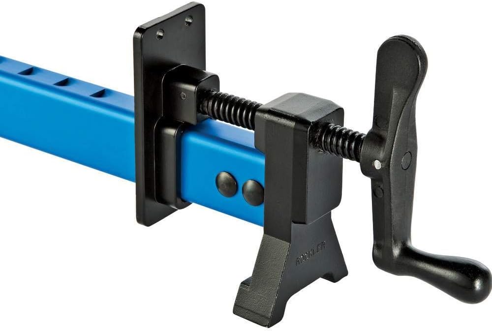 Sure-Foot 48” Bar Clamps for Woodworking - Lightweight Aluminum Bar Clamp for General Use - Built-In Clamp Hook Locks, Fits up to 3/4” Material, Stable Grip & Wide Foot