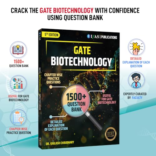Image of GATE Biotechnology Practice Questions Book 2026 | 1500+ Chapterwise sorted Most Probable Questions with Detailed Solutions | Best GATE Biotechnology Book - IFAS Publications
