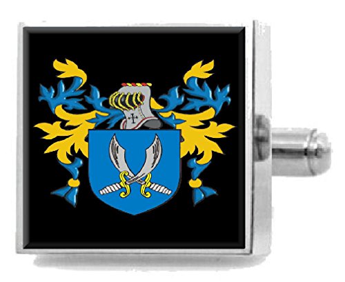 Clip para corbata Nevoy Scotland pasador her&aacute;ldico con apellido y escudo de armas
