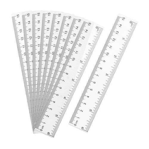 ZUFECY 8-Pack Flexible 6" Rulers, Measuring Tool Plastic Straight Ruler, Acrylic Ruler for School Office Drawing Ruler