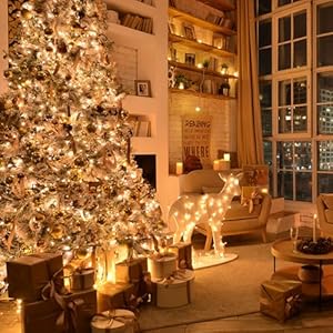 Upgraded 82ft 200 led christmas string lights outdoorindoor timer memory function 8 modes extendable green wire waterproof fairy string lights for xmas tree holiday party garden warm white  urban country home decor