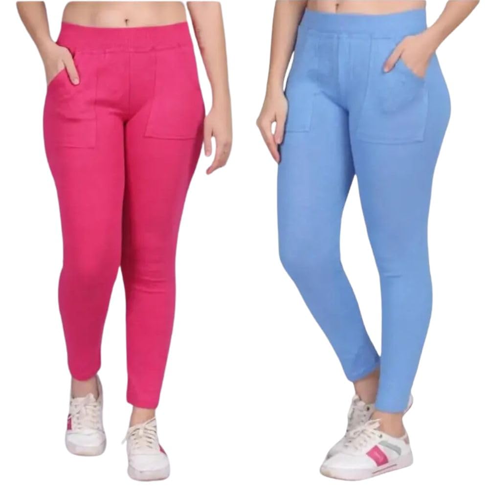 Aruna Lifestyle Women's Ankle Length Pocket Jeggings - Mid-Waist Stretchable Pants with Pockets, Lightweight, Breathable Fabric & Perfect for Workouts, Travel Slim Fit Pant for Women-picture-47