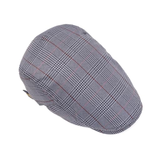 Image of Cotton Newsboy Cap,Breathable Ivy Gatsby Cabbie Beret Hat for Men's Women Driving Hunting Golf