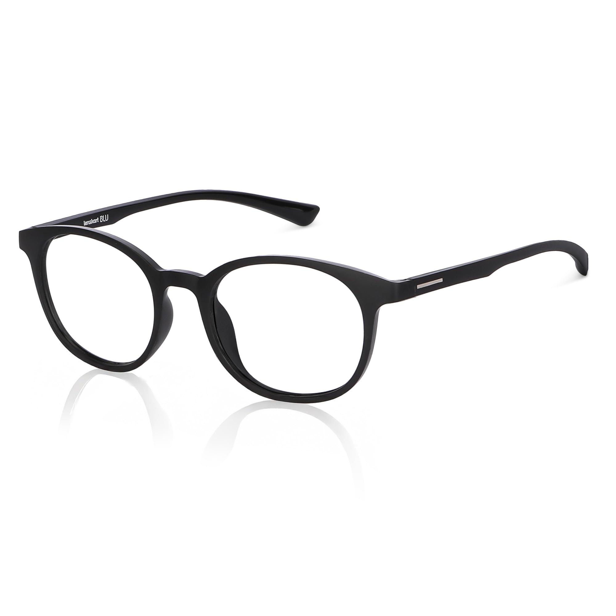LENSKART BLU | Zero Power Blue Cut Computer Glasses | Anti Glare, Lightweight & Blocks Harmful Rays | UV Protection Specs | Men & Women | Medium | LB E14240-LB E13736