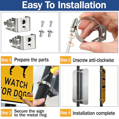 Soporte de montaje para postes de acero inoxidable con abrazadera ajustable de 2 piezas 7