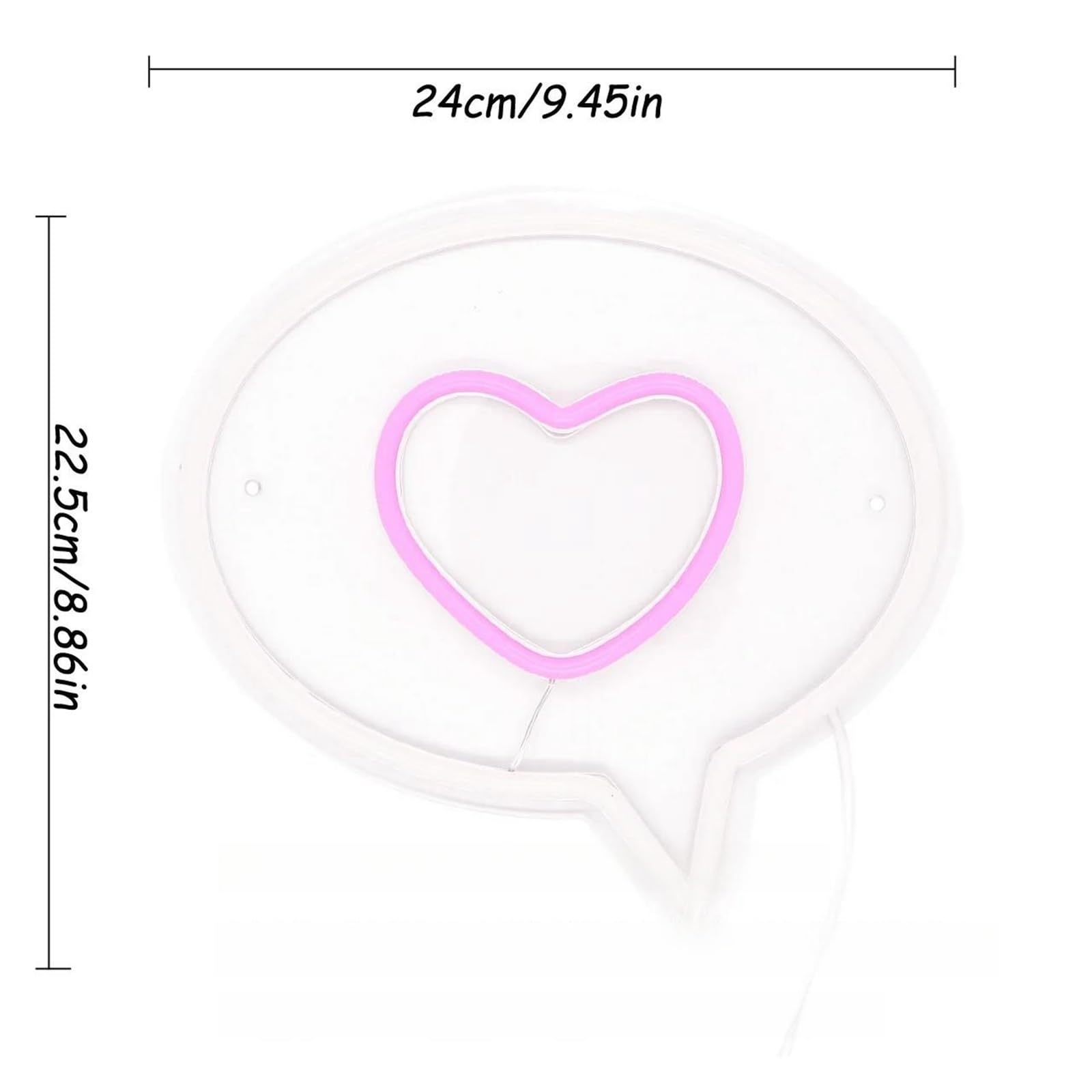 Insegna al neon Bolla con cuore per insegna al per neon per alimentazione per dimmerabile per luce per