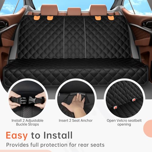 DPWEION Waterproof Dog Car Seat Cover,Non-slip% Scratch Proof Back Seat Covers for Dogs,Universal Fits Cars & SUVs Rear Seats(137cm×121cm) - Image 5