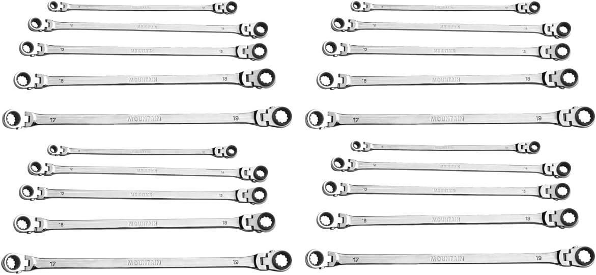 MOUNTAIN 4SETS- 5 PC METRIC FLEXIBLE REVERSIBLE RATCHET