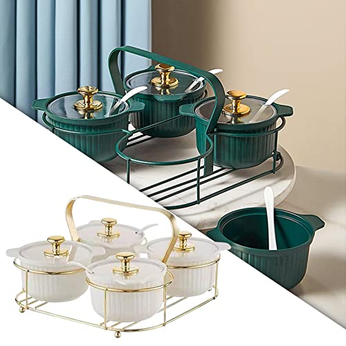 Generic Conjunto de caixa de tempero, com bandeja de recipientes de especiarias conjunto de recipien