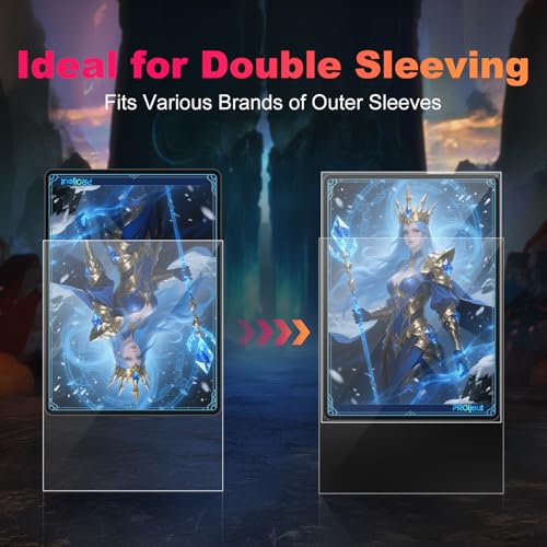 Image of 5000 Pack Card Sleeves Clear, Perfect Fit Inner Sleeves Ideal for Double-sleeving, Trading Card Sleeve Compatible with MTG, PKM, TCG and Gaming Cards (60 Microns)