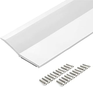 Garage Door Seal Top and Sides, 34.4FT Garage Door Weather Stripping, Universal Soft and Hard Composite Rubber Weatherproofing Seal Strip with Adhesive Backing, White