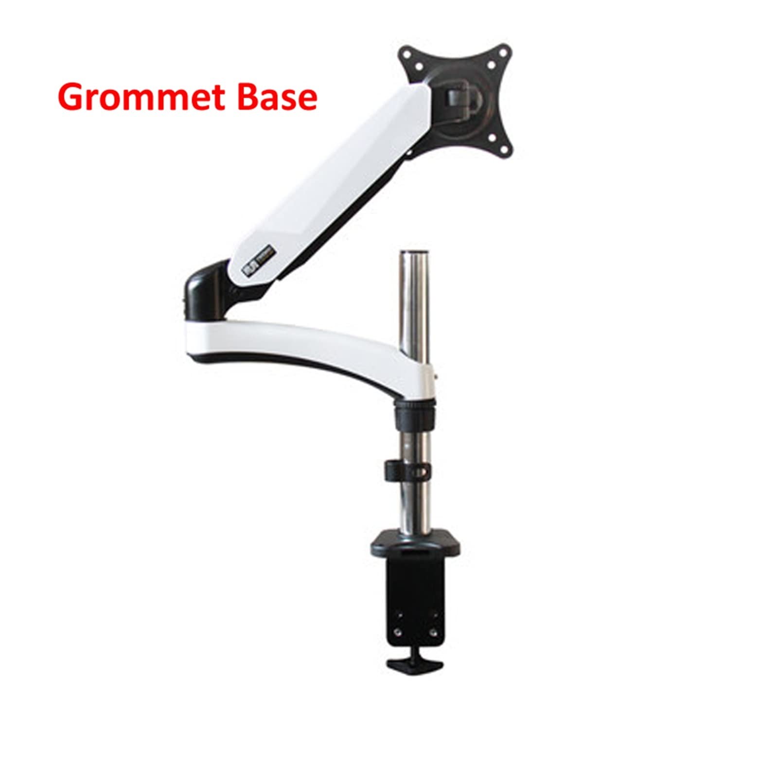 27-calowy aluminiowy zacisk obrotowy 2-7 kg 360 rozpórka gazowa do prasy powietrznej LCD TV monitor do montażu na stole ekran sprężyny gazowej wspornik biurka(czarny zacisk podstawy)