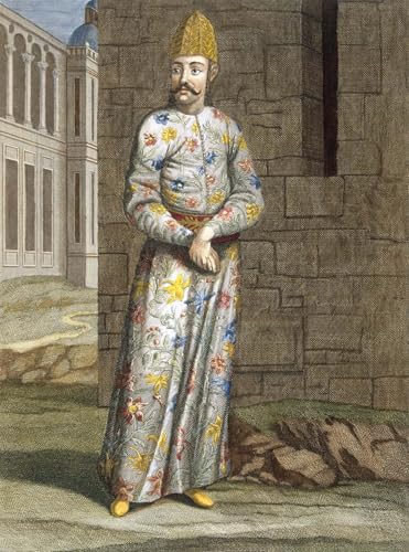 Tableau impressions d'art mural l'Ich Oglan de Jean Baptiste Vanmour poster vintage 60x90cm