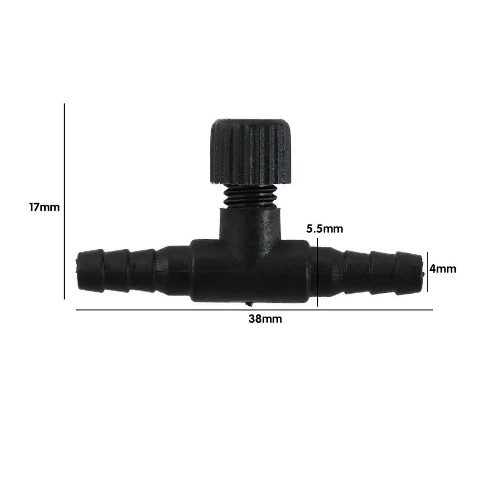 Tubo de aire ajustable 4 mm for bomba, conector for pecera, regulador for acuario, válvula control flujo(Blue-1)