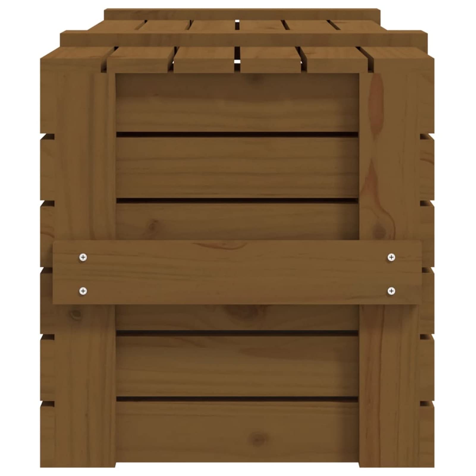 Homgoday Caja de almacenamiento ámbar 91 x 40,5 x 42 cm madera maciza de pino, muebles, baúles y baúles, contenedor de jardín, porta herramientas de jardín, puf de exterior, baúl de exterior