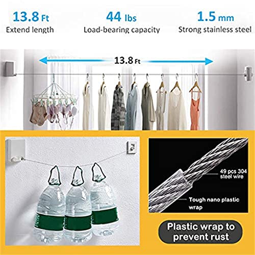 Corde à linge rétractable pour optimiser l'espace du balcon ou de la buanderie - 4