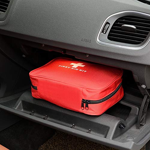 Mtghyare Red First Aid Kit Bag Empty, Empty Travel First Aid Bag Storage Compact Survival Medicine Bag For Home Office Car Businesses Camping Kitchen Sport Outdoors #TOP7
