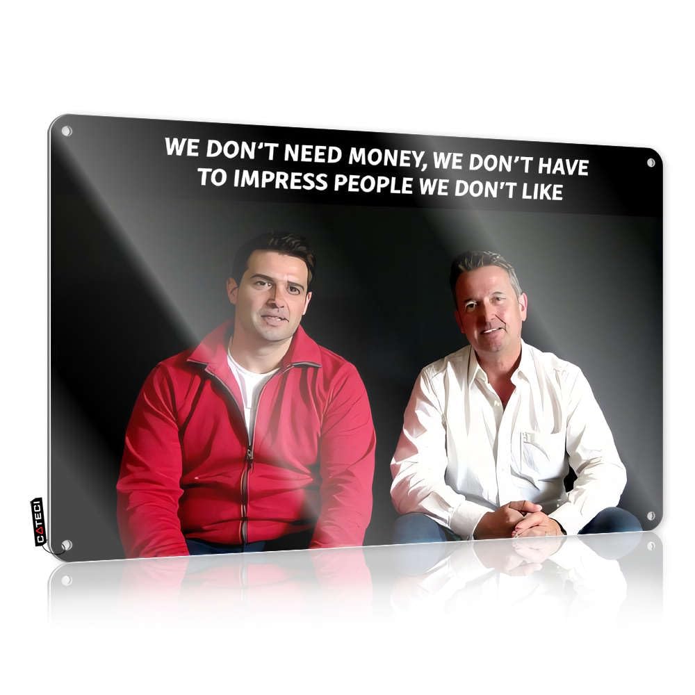 Signs For Garage We Don'T Need Money, We Don'T Have To Impress People We Don'T Like Tin Sign Boys Bedroom Accessories Garage Tin Sign(30X40CM)