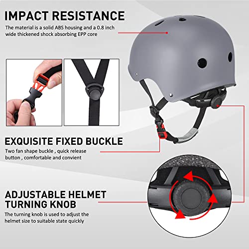 image for JBM Skating Protective Gear Adult Skateboard Helmet Knee and Elbow Pad
