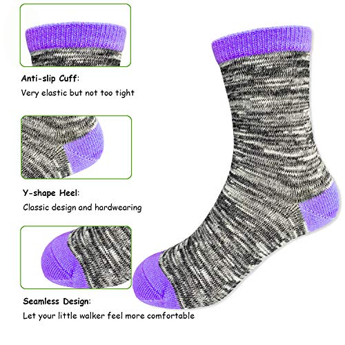 JAMEGIO Boy Socks 12 Pairs Crew Sock for Toddler Kids Boys Athletic Cotton Socks3