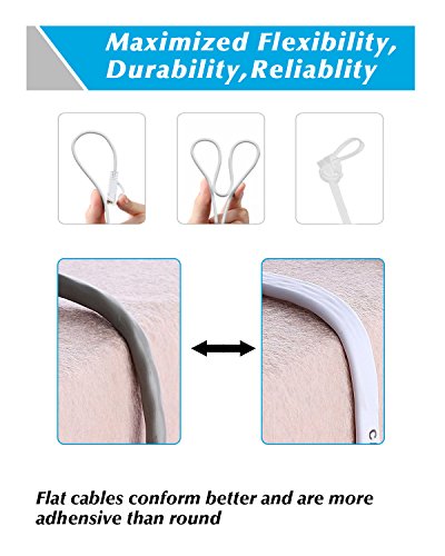 Matein Cat7 Flat Ethernet Cable, 50 Ft 10 Gigabit High Speed Solid Computer Network Cord With Snagless Rj45 Connectors For Xbox,Ps4,Modem,Router,Networking Switch Faster Than Cat5E Cat6 Cable, White #TOP4