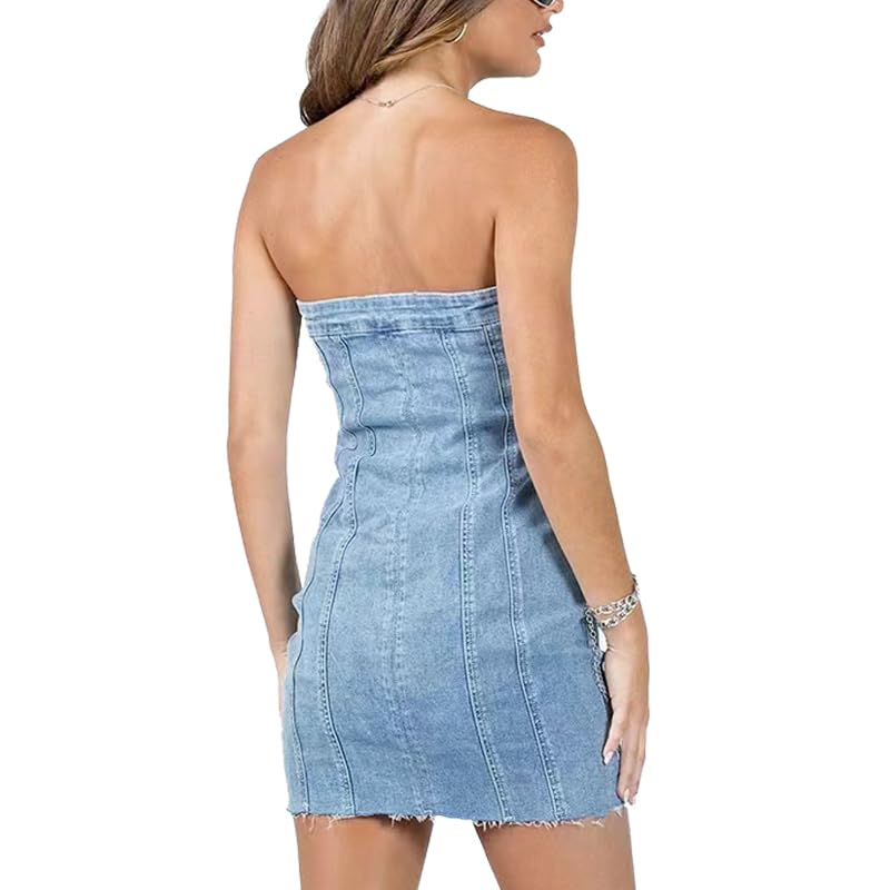 Amazon.com: yamerbo Women's Sexy Jeans Denim Strapless Amazon.com: yamerbo Women's Sexy Jeans Denim Strapless