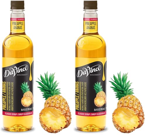 Image of DaVinci Gourmet Classic Pineapple Syrup, 25.4 Fl Oz (Pack of 2)