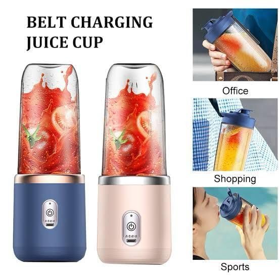 Image of Portable Blender,USB Rechargeable Mini Personal Blender for Shakes and Smoothies,Electric Fruit Veggie Juicer with 2pcs Travel Juicer Cup