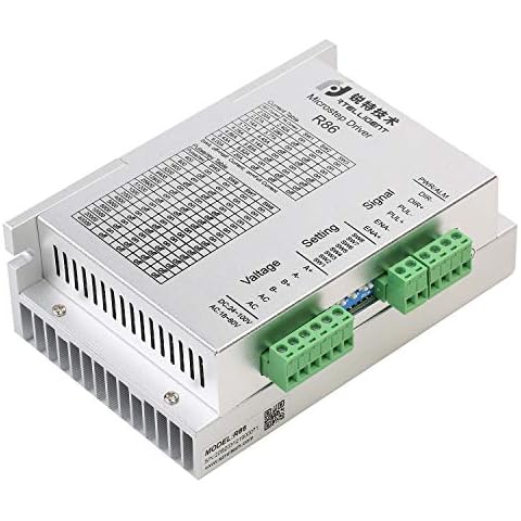 RTELLIGENT Stepper Motor Driver 2 Phase 2.4-7.2A 24-100VDC or 18-80VAC Stepping Drive CNC for Nema 17, 23, 34 Step Motor Cover