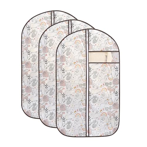 3 Packs Suit Bags for Closet Storage, Waterproof Suit Cover with Zipper for Coats, Jackets, Shirts Folding Garment Bag(60x90cm/24x35in)